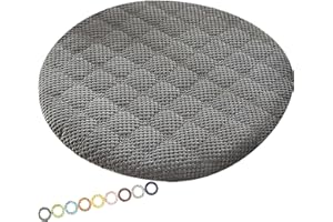 MCNDSI Rund Sitzkissen Stuhl Stuhlkissen 30/40/35/50/45 cm Sitzkissen Baumwolle Sitzpolster Stuhlauflage für Outdoor Indoor Gartenstuhl Küche oder Esszimmerstuhl(K1,1PC_16INCH/40CM)