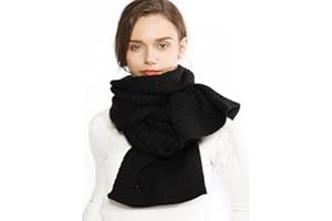 RIIQIICHY Tricot Écharpe Pashmina Châle Etole Pour Femme Hiver Tricoté Chauds Épaisses Longues Grandes Écharpes