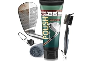 LILIONGTH Golfschläger-Reinigungsset 3-in-1 mit Golfschläger-Reinigungsbürste, Handtuch und 200 g Golfschläger-Politur – Golfschläger-Pflegeset für sofortigen Rillenrost & Kratzerentferner