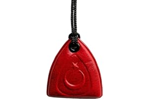 ERKIC 5665 Islamischer Halsband Cevsen, Rot, Muska, Islam, Größe: ca. 4 cm x 3 cm, Koran, muslimisch, herzenssprache.info