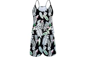 TUONROAD Mujer Monos Elegantes Jumpsuits Sin Mangas Verano Playsuits Sexy Casual Fiesta Graduación Playa Rompers S-XL
