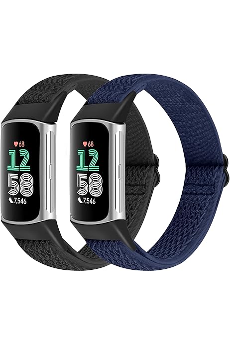 2 Cinturini Per Fitbit Charge 5/6 - Nylon Elastico Regolabile | Uomo E Donna, Sportivo E Comodo - Foto 6