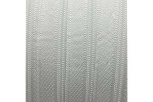garnimex Continuous Zip 3 mm White 5 m Sold by the Metre + 15 Zipper Colour 001