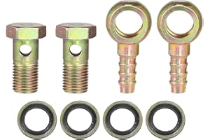 A ABSOPRO M14x1.5 10mm Voiture Banjo Tuyau Barbillon Boulon Raccords Adaptateur (Ensemble de 2)