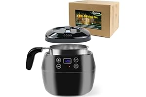 VALLYDOM 200W Digital Black Wax Melter, 1000mL Capacity, Fast & Easy Candle Making, Wax Melting, DIY Craft Kit for Home & Business