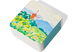 Lightwish Papier aquarelle carré, 100 % coton, sans acide, pressé à froid, carnet de croquis aquarelle, 60 feuilles, 6,5 x 6,5 cm, papier scellé avec colle des deux côtés