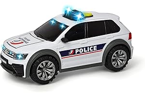 DICKIE TOYS Dickie - Volkswagen Tiguan - 25cm - Voiture de Police - Effets Sonores et Lumineux - Piles Incluses - Dès 3 Ans - 203714013002