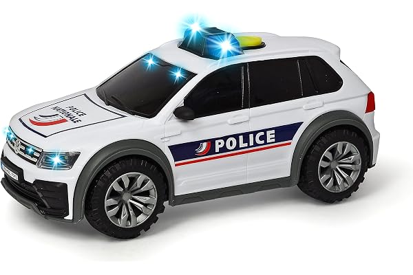 Dickie - Volkswagen Tiguan - 25cm - Voiture de Police - Effets Sonores et Lumineux - Piles Incluses - Dès 3 Ans - 203714013002