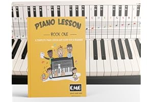 QMG Tabla de notas de piano y teclado y nota completa a color, lecciones de música de piano y libro guía para niños y principiantes