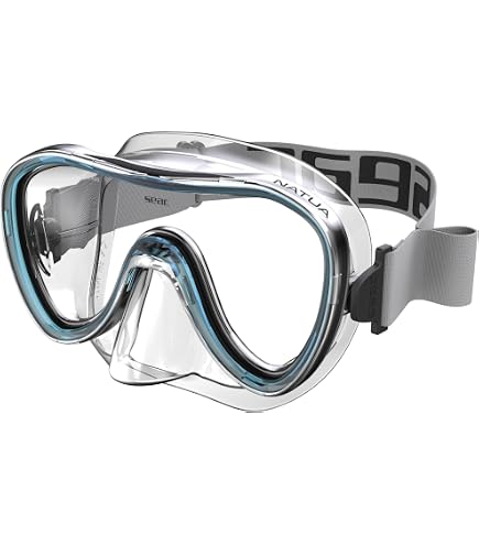 Maschera Subacquea SEAC Sunrise Monolente In Vetro Temperato – Visibilità 360°, Fibbia 3D, Testiera In Tessuto O Silicone, Unisex, Con Custodia, Per Snorkeling E Immersioni