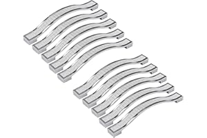 Kyrio Confezione da 10 pomelli moderni in cristallo di strass per armadietti, maniglie per cassetti e armadi, pomelli per mobili, porte, armadi, argentati, lunghezza 14.7 cm (12.7 cm al centro)