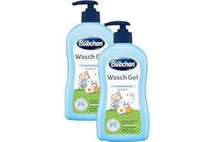 BUEBCHEN Bübchen żel do mycia delikatnej skóry dziecka, dozownik 400 ml, 2 sztuki w opakowaniu (2 x 400 ml)