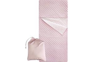 PANINI TESSUTI Set Asilo, Sacco nanna e sacchetto per Bimbo e Bimba da 2 a 6 Anni - Tessuto Trapuntato 100% Cotone Quadretti Rosa Copertina Asilo