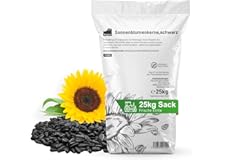 Fepro® Sonnenblumenkerne schwarz, 25 kg - ganzähriges Wildvogelfutter, ideal für kleine Vögel, Vogelfutter für Gartenvögel