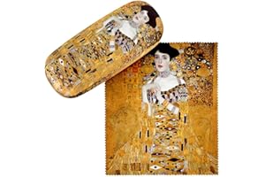 VON LILIENFELD Brillenetui Motiv Kunst Etui Brille Mikrofaser Brillenputztuch Brillenbox Stabiles Hardcase Set mit Stoff bezogen