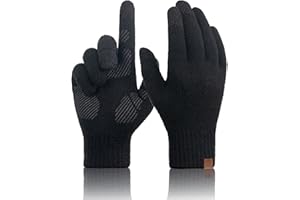 TRENDOUX Gants Hiver en Laine Mérinos: Gants Chaud en Tricot avec Écran Tactile pour Homme et Femme, Tissu Doux et Thermique pour Texting Smartphone Running Marche Conduite Randonnée