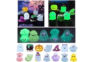 TENGWA Lumineux Mini Figurine 14 Pièces Formes Variées Miniature Décoration d'halloween Convient aux Aquariums Jardins Miniatures et Maisons de Poupées