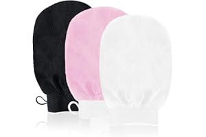 DABBOO 3er Pack Peeling Handschuhe, Peeling Handschuhe FüR Das KöRpergesicht, Peeling Handschuhe, Peeling Handschuhe Zur KöRperreinigung, Badehandschuhe Zur Entfernung Abgestorbener Haut