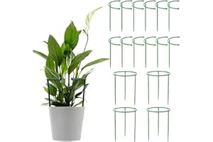 HMYCL 12 Packungen Pflanzenstütze Pflanzenhalter für den Garten, Kunststoff Garten Pflanzen Stütze Blumenstütze Pflanzenstützen für Topfpflanzen, Gemüse, Rosen, Hortensien, Blumen