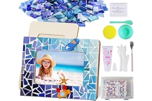 AiYoYo DIY Fotorahmen Bastelset Geschenke für Kinder und Erwachsene Mosaik Bilderrahmen Kreatives Basteln für Mädchen Geburtstagsgeschenk 5 6 7 8 9 10 11 12+ Jahre
