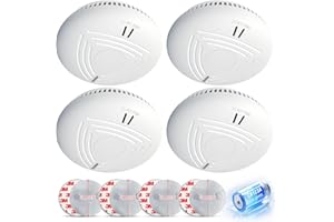 DAYTECH Rauchmelder 10 Jahre Batterie – 4er Rauchmelder mit Magnethalterung Set, TÜV Rheinland Zertifiziert, Feuermelder & Brandmelder mit 85 dB Signal/Test/Stummschaltung