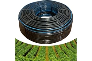 ACQUAVERDE Ala Gocciolante ø 16 mm Passo 30 cm con Gocciolatore Doppio Foro, Rotolo da 400 mt, Tubo In Polietilene per Irrigazione a Goccia, Nero - Orto Facile