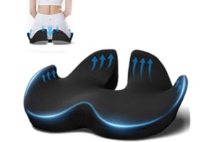 Ajiteogy Cojín para coxis, Cojín de Asiento de Espuma con Memoria Alivio de presión para Cadera/coxis, Cojín de Asiento ergonómico para Silla de Oficina, Silla de Ruedas