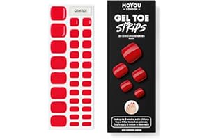 MOYOU LONDON Autocollants auto-adhésifs pour ongles en Gel Semi-durci, lampe UV/LED requise, 32 enveloppes de vernis à ongles en Gel, autocollants pour Nail Art -Red Ridding Hood