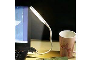 EMMEXX DXIA USB LED Lamp, Touch Dimmable LED USB Light, Flexibl Portable Night Light Reading Lamp, 3-Level Adjustable Brightness USB Lamp, Flexible Gooseneck, for Computer Keyboard PC Notebook Laptop Book