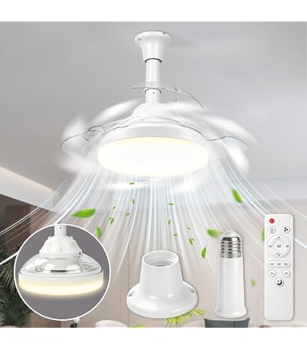 36cm Silencieux Ventilateur de Plafond avec Lumière et Telecommande,30W Lampe Ventilateur avec Douille E27, Dimmable LED Ventilateur Plafond pour Chambre, Salon, 3 Vitesses, 5 Pales 36cm Silencieux Ventilateur de Plafond avec Lumière et Telecommande,30W Lampe Ventilateur avec Douille E27, Dimmable LED Ventilateur Plafond pour Chambre, Salon, 3 Vitesses, 5 Pales
