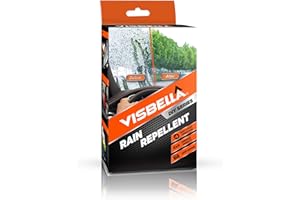 Visbella Rain Repellent with Cleaning Cloth, Glass Cleaner, Washer Fluid, Water Repellent Wiper for Car Windshield Windscreen Windows Mirrors Glasses Ultimate Visibility & Safety 100ML