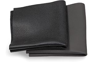 CLUB4BRANDS Ritagli di Pelle - Resti di Cuoio Nero, Scampoli di Pellame, Grandi Dimensioni, Alta Qualità, Ideale per Borse, Scarpe, Riparazioni, Decorazioni, Artigianato, 0,6 kg, Formato A1