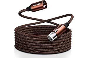 Boscznorp XLR Cable 0.5M, XLR to XLR Microphone Cable, Male to Female 3-Pin for Speaker System,Amplifier,Studio Recorder,Mixing Table,Patchbay,PA,or Condenser Microphone