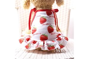 YWSTYllelty Hundemantel Winter Für Chihuahua Kleid Prinzessin Kleid Hündchen Schöne Erdbeere/Haustier Ananas Paare Haustierkleidung Hundemantel Schwarz (A-Multicolor, S)