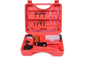 HSEAMALL Vakuumpumpe Bremsenentlüftungsgerät,Unterdruckpumpe kfz Bremsenentlüftungsgerät Hand Tester für Auto Motorrad LKW Fahrzeuge