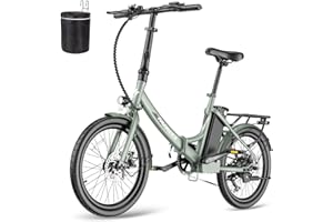 Fafrees Bicicleta eléctrica 20" Bicicleta Urbana eléctrica Plegable, Motor 250W, 16.75AH/603WH Batería extraíble, ebike de Asistencia de Pedal para Adultos, Alcance 55-110 km