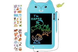 ADORIC Tablero de Escritura a color con pantalla LCD Juguete Educativo Tablero de Dibujo Borrable Portátil para niños con botón de bloqueo para uso doméstico escolar y al aire libre（azul）