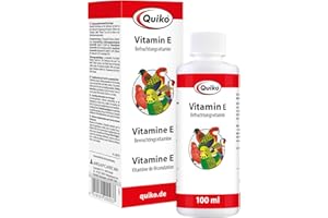 Quiko Vitamina E 100ml líquido - Vitamina fertilizante para aves de compañía, palomas de carreras y pollos - Favorece la cría y promueve óptimo resultados de cría