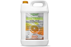 GiDeli Bioetanolo 5 l profumo d'arancia 96,6% etanolo per camini interni ed esterni, senza fumo e fuliggine – da mais e barbabietola da zucchero