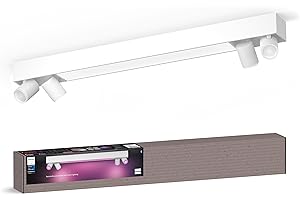 Philips Hue White & Color Ambiance Centris 4er Spot, dimmbar, 16 Mio. Farben, steuerbar via App, kompatibel mit Amazon Alexa, weiß, neue Generation