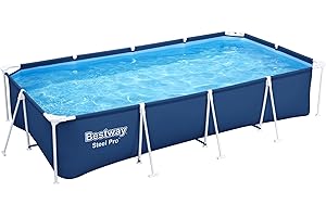 Bestway Steel Pro Piscine Hors Sol Rectangulaire 4,00 m X 2,11 m X 81 cm, Bleu
