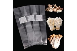 KroY PecoeD 20 Stück 18 x 35 cm Pilzzucht Beutel, Mushroom Spawn Grow Bag Langlebige Beutel, mit Filter, Reißfest und Stark, für Pilze, Pilze, Körner(18 * 35 cm)