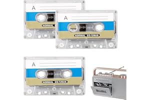 MEKEET 3PCS Cassette Tapes plastic Blank Cassette Tapes Blue Cassette Recorder of 90 Min Recording Time Low Noise Surface Walkman Data Cartridge Normal Bias Micro Voice Music Radio