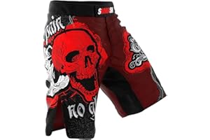 SMMASH FIGHTWEAR MMA Short Skull SMMASH Red MMA BJJ UFC K1 S M L XL XXL