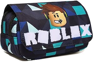 FYFLYMT Trousse R-oblox Fille,Grande Trousse R-oblox,R-oblox Anime Pencil Case,pour Les Fournitures Scolaires des Enfants,R-oblox Trousse 2 Compartiments Fille