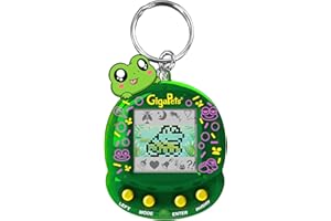 TOP SECRET TOYS Giga Pets NEW Floppy Frog Virtual Animal Pet Toy, Glossy Green Translucent Housing Shell, New Games, Animations, Sound Effects, & Low Battery Warning, Upgraded Nostalgic 90s Toy, 3D Pet Live in Motion
