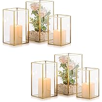 Portacandele In Vetro E MetallO Uragano - Moderno Per Candele A Colonna, Camino, Natale - Foto 11