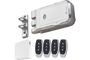 Nivian Cerrojo Invisible Inteligente NVS-SMARTBOLT – Cerradura Electrónica WiFi con App Móvil y Mandos a Distancia, Doble Motor Antivandálico, Apertura desde Interior y Exterior (Con App)