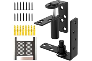 MeBantoo Heavy-Duty Self Closing Saloon Door Hinges, 304 Stainless Steel Self-Return Dual Swing Cafe Hinges for Bar, Patio Doors (1, Large)