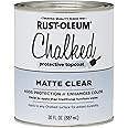 Rust-Oleum 1 qt Brands 287722 Clear Chalked Ultra Matte Paint, 30 Fl Oz (Pack of 1)